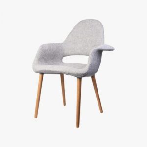 Grey Chair with Side Armrest