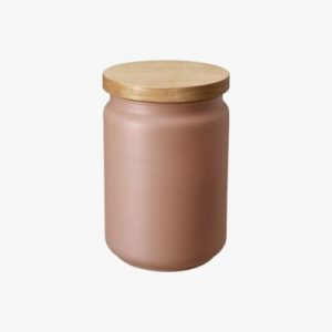 Peach Jar with Wooden Lid